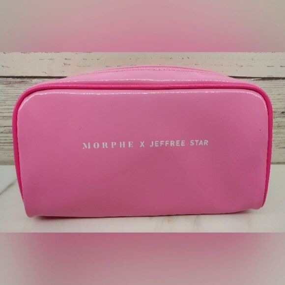 Morphe x Jeffrey Star Makeup Bag Cosmetic Case Patent Barbie Pink New - Picture 10 of 10